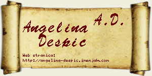 Angelina Despić vizit kartica